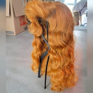 Copper Auburn Wavy Hair Drag Wig